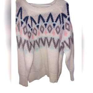 A New Day Fair Isle Geometric Print Sweater